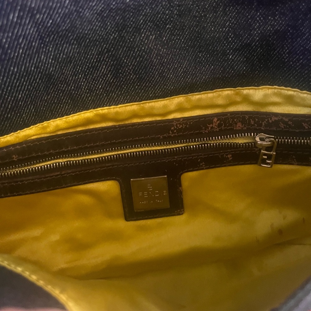 Fendi Denim Beaded Baguette - Picture 10 of 13